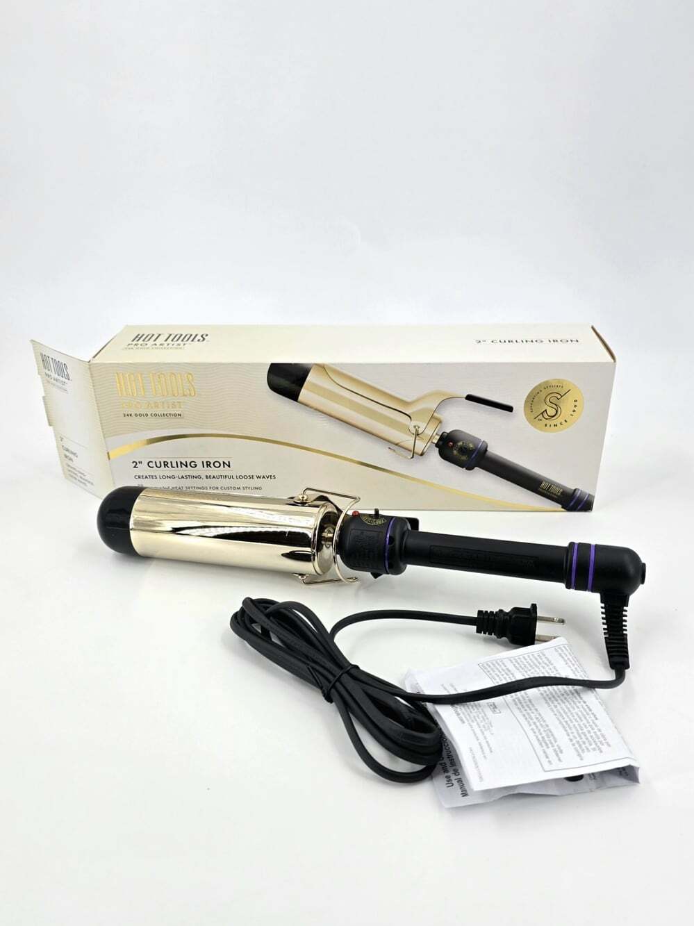 HOT TOOLS Pro Artist Professional 24K Gold Curling Iron 2 Inch